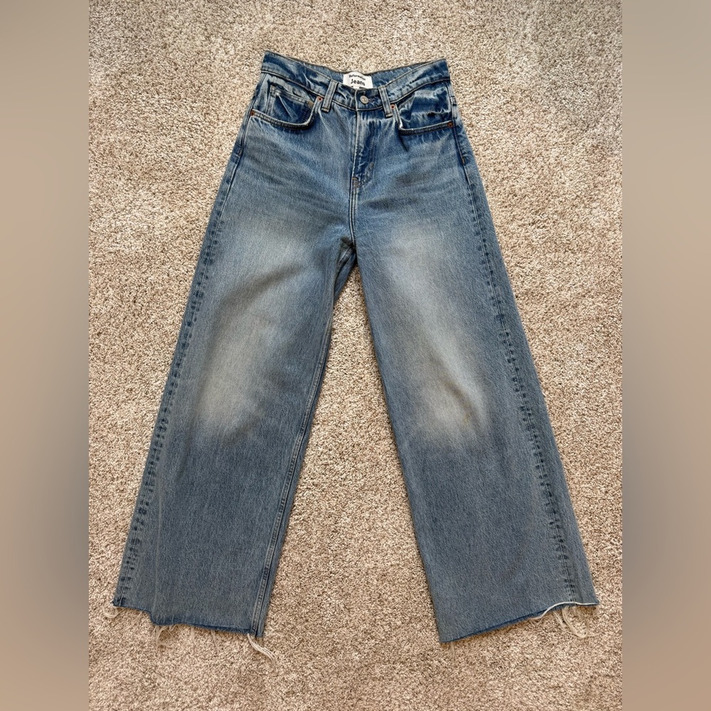 Reformation Wide Leg Blue Jeans